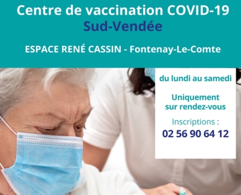 Centre de vaccination COVID 19 Sud Vendee Espace Rene Cassin Fontenay-le-Comte