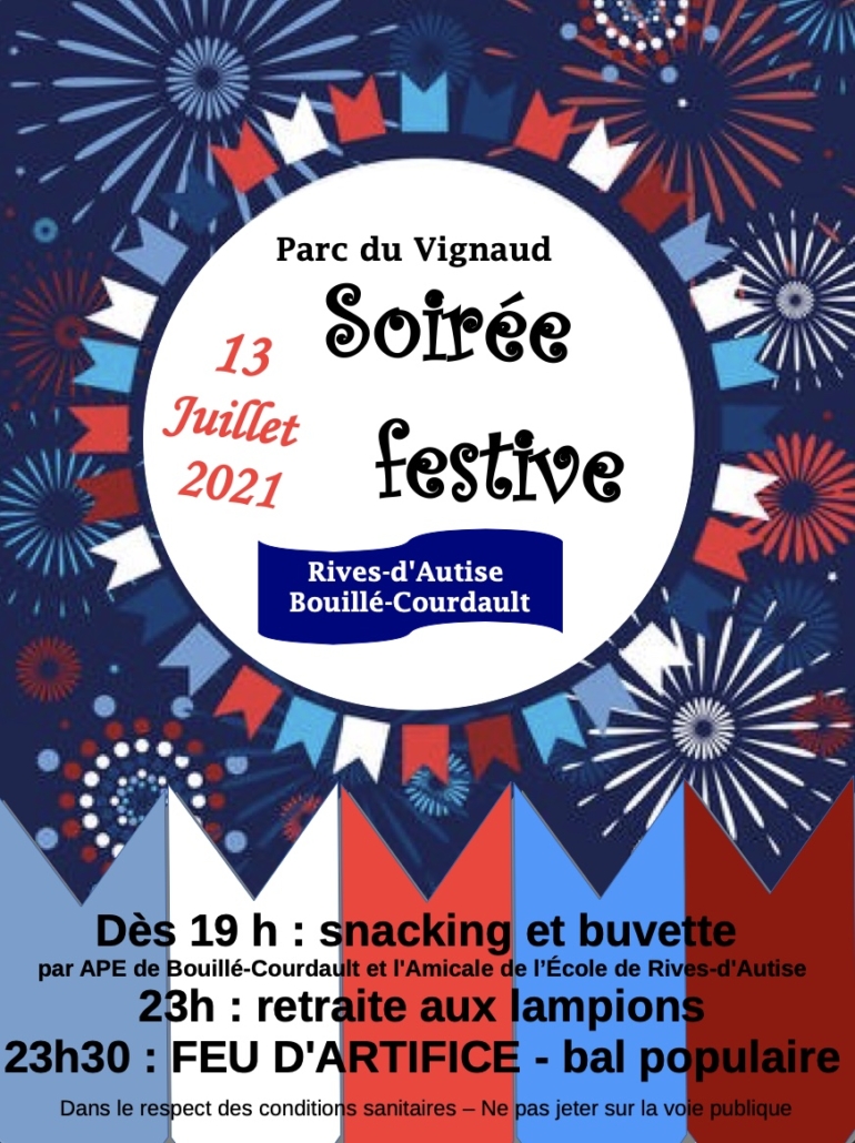Soiree festive 13 juillet 2021 - Rives d'Autise - Bouille Courdault